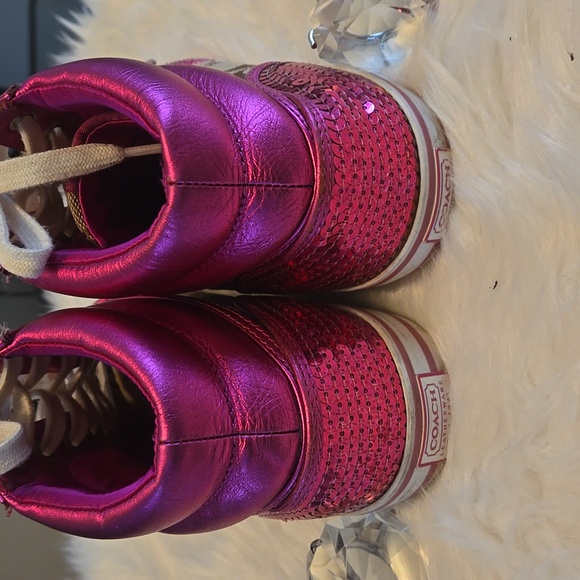 Coach Pink and Brown Sneakers - Picture 3 of 8